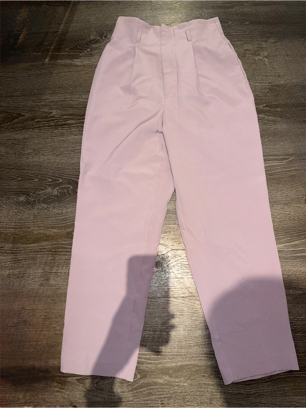 High-Waist Pleated Pink Trousers